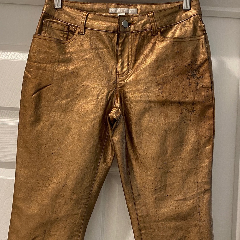 Boston Proper Shimmering Gold Skinny Jeans